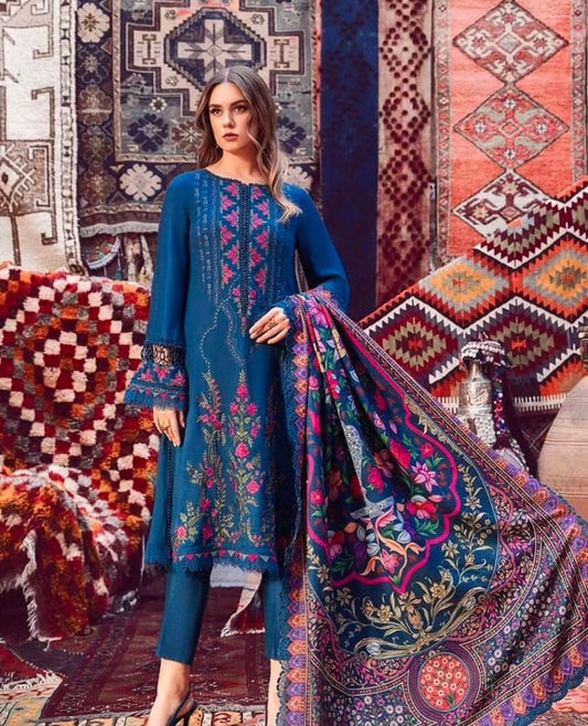 Buy Stylish Pure Rayon Cotton Pakistani Suit with Embroidery